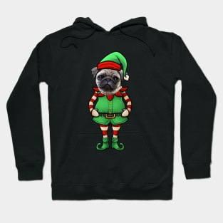 Pug Christmas Elf Hoodie